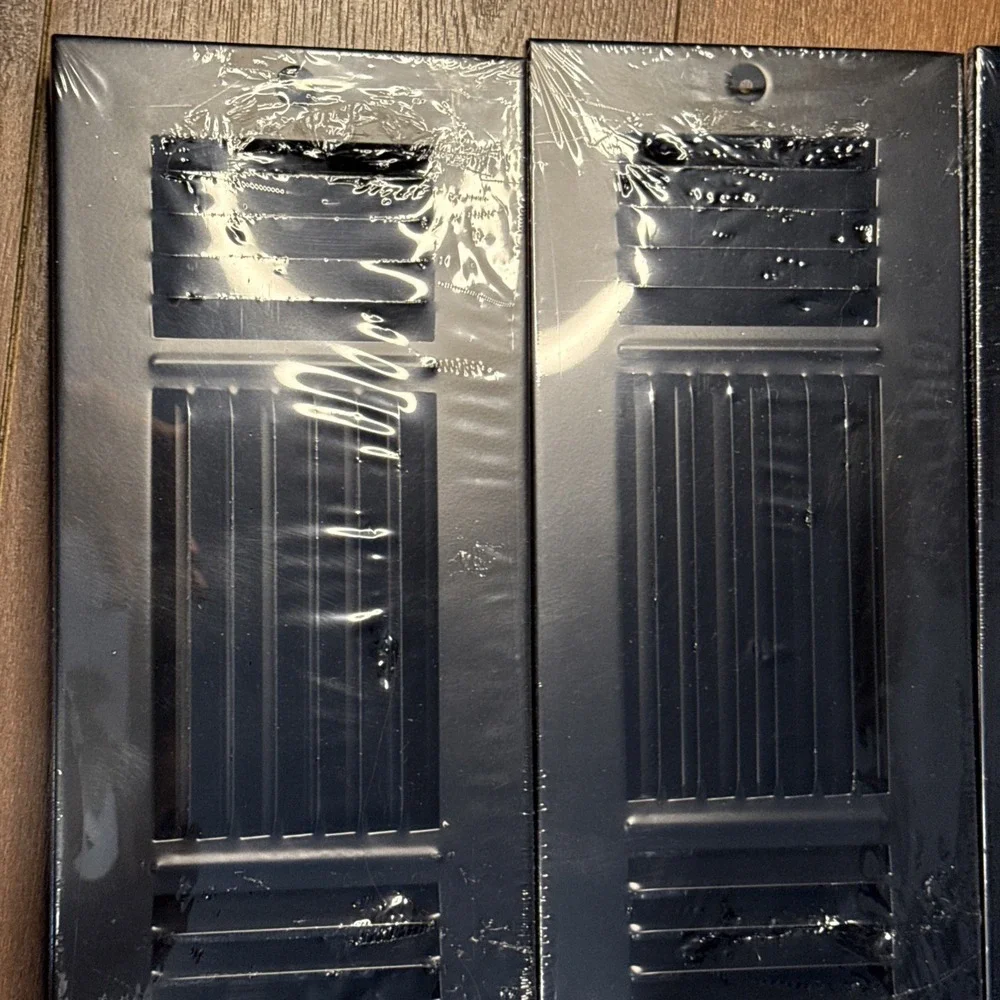 Black Metal Decorative Vent‎ Covers Grille Louver Set of 3